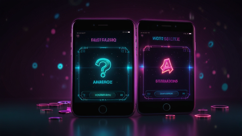 FAQ-Bereich zur Casino-App mit Smartphone und Fragezeichen
